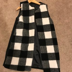 A Talbots Black and White Vest